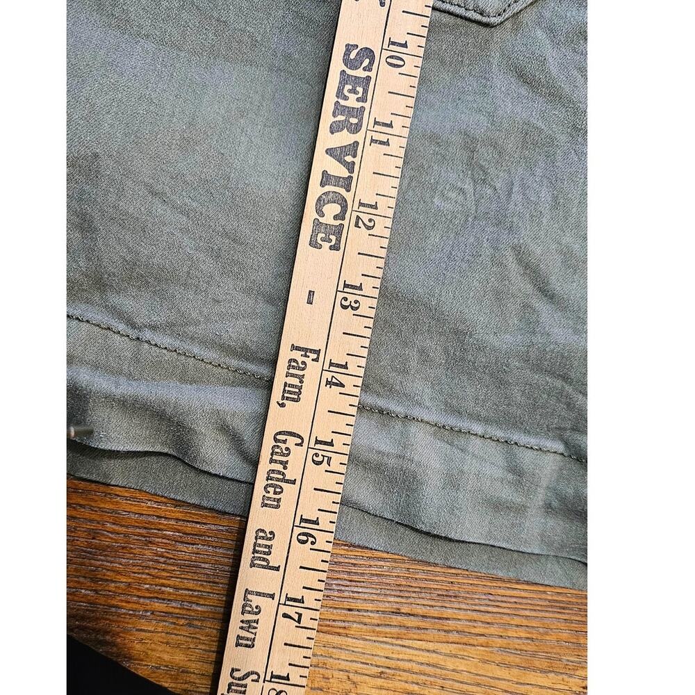 Simply Vera Wang Mid Rise Shorts Denim Bottoms Womens Plus Size 16 Olive Green - Picture 6 of 8